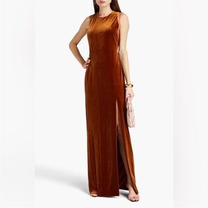 Galvan London Velvet Dusk Crescent Cognac size 8